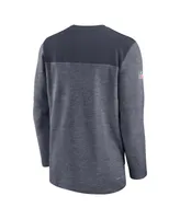 Men's Nike Navy Chicago Bears Sideline Lockup Performance Quarter-zip Jacket