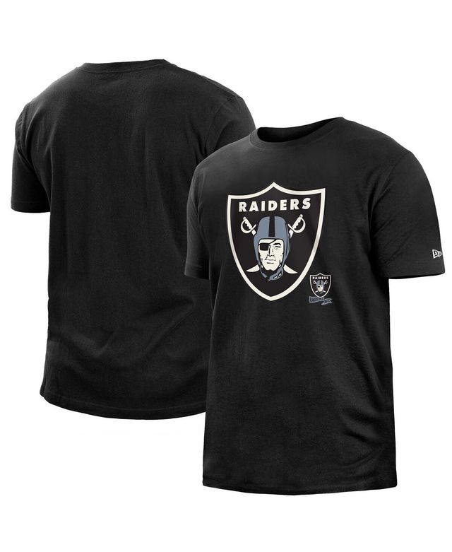 Men's New Era Black Las Vegas Raiders 2022 Sideline Ink Dye T-shirt