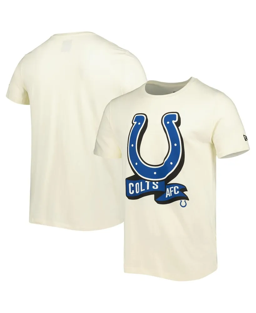 Men's New Era Cream Indianapolis Colts Sideline Chrome T-shirt