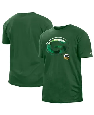 Men's New Era Green Bay Packers 2022 Sideline Ink Dye T-shirt