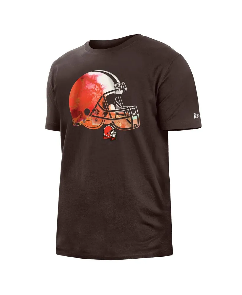 Men's New Era Brown Cleveland Browns 2022 Sideline Ink Dye T-shirt