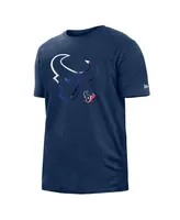 Men's New Era Navy Houston Texans 2022 Sideline Ink Dye T-shirt