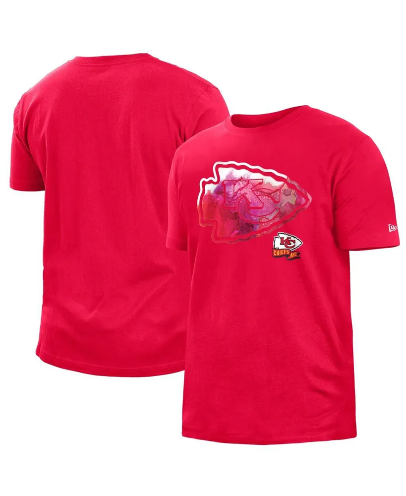 Men's New Era Red Kansas City Chiefs 2022 Sideline Ink Dye T-shirt