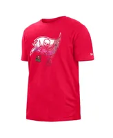 Men's New Era Red Tampa Bay Buccaneers 2022 Sideline Ink Dye T-shirt