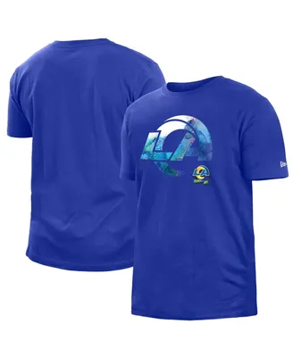 Men's New Era Blue Los Angeles Rams 2022 Sideline Ink Dye T-shirt