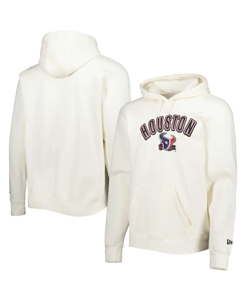 Men's New Era Cream New England Patriots Sideline Chrome Pullover