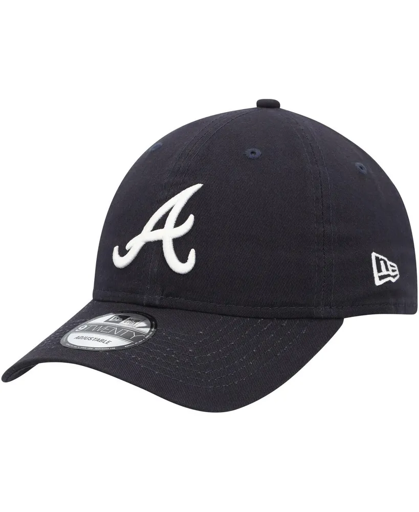 Men's New Era Navy Atlanta Braves Logo Replica Core Classic 9TWENTY Adjustable Hat