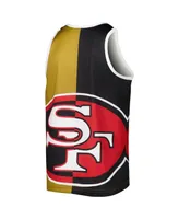 Men's Mitchell & Ness Jerry Rice Black, Gold San Francisco 49ers Retired Player Graphic Tank Top