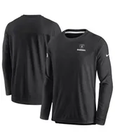 Men's Nike Black Las Vegas Raiders Sideline Lockup Performance Long Sleeve T-shirt