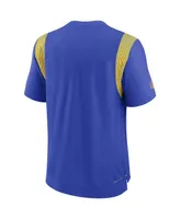 Men's Nike Royal Los Angeles Rams Sideline Tonal Logo Performance Player T-shirt