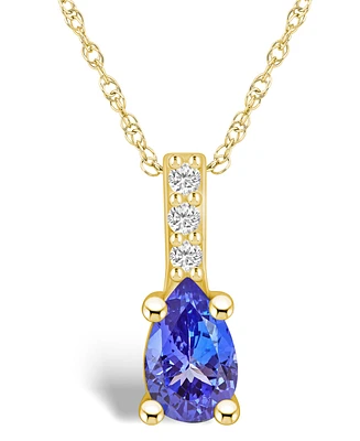 Macy's Tanzanite (/ Ct. t.w.) and Diamond Accent Pendant Necklace