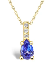 Macy's Tanzanite (/ Ct. t.w.) and Diamond Accent Pendant Necklace