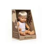 Miniland Baby Girl 15" Caucasian Doll with Hearing Aid