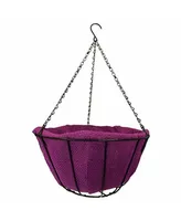 Gardener's Select Hanging Basket with Jute Coco Liner, Lavender - 14in
