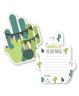 Prickly Cactus Party Wish Card Fiesta Activities Shaped Advice Cards Game 20 Ct