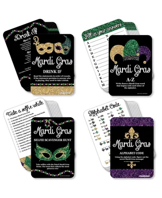 Mardi Gras - 4 Masquerade Party Games - 10 Cards Each - Gamerific Bundle