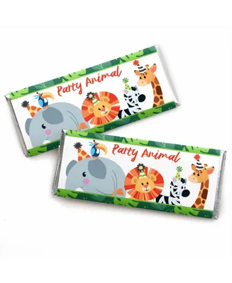 Jungle Party Animals - Candy Bar Wrapper Party Favors - 24 Ct