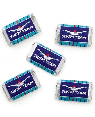 Making Waves - Swim Team - Mini Candy Bar Wrapper Stickers - Party Favors 40 Ct