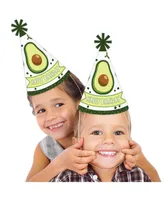 Hello Avocado - Cone Happy Birthday Party Hats Standard Size 8 Count