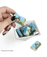 Blue Monkey Boy - Mini Candy Bar Wrapper Stickers - Party Favors - 40 Ct