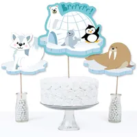 Arctic Polar Animals - Party Centerpiece Sticks - Table Toppers - Set of 15