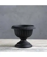 Novelty 39128 Outdoor Grecian Urn Flower Planter Black 12in pack of 1