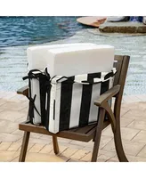 Arden Selections Acrylic Foam Chair Cushion 20In x 20In Black Cabana