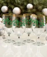 Lenox Holiday Beverage Glasses, Set of 4