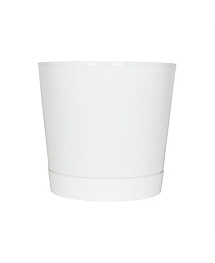 Novelty Full Depth Cylinder Pot, White, 10 Inch