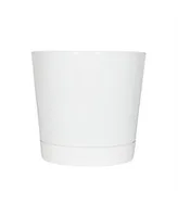 Novelty Full Depth Cylinder Pot, White, 10 Inch