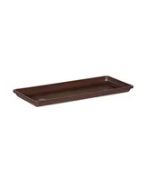 Novelty (#10183) Plastic Flower Box Tray, Brown 18"