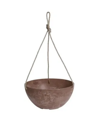 Novelty Artstone Hanging Bowl Planter/Flower Pot, Rust, 12"