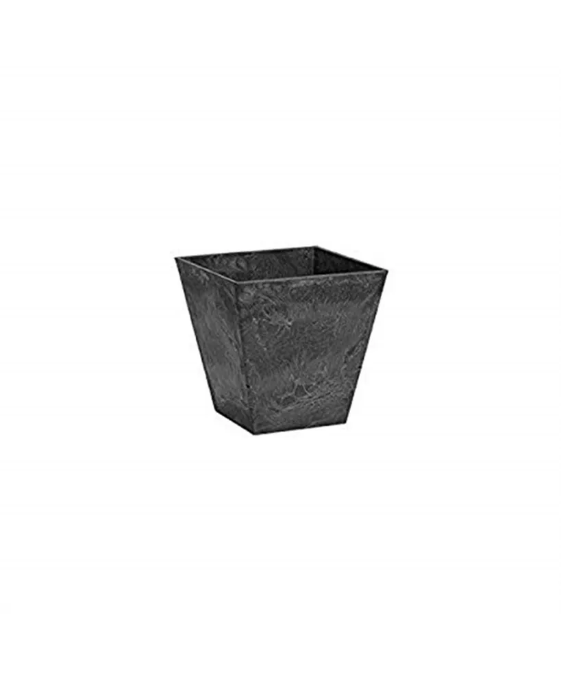 Novelty Ella Indoor Outdoor Square Plastic Resin Planter Black 8 Inch