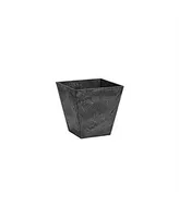 Novelty Black ArtStone Ella Square Planter 12 Inch