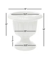 Novelty (#38192) Classic Urn Garden Pot/Planter, Plastic, White 19"