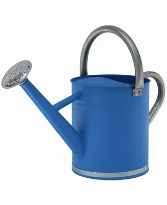 Gardener Select Metal Watering Can, Blue Galvanized Accents