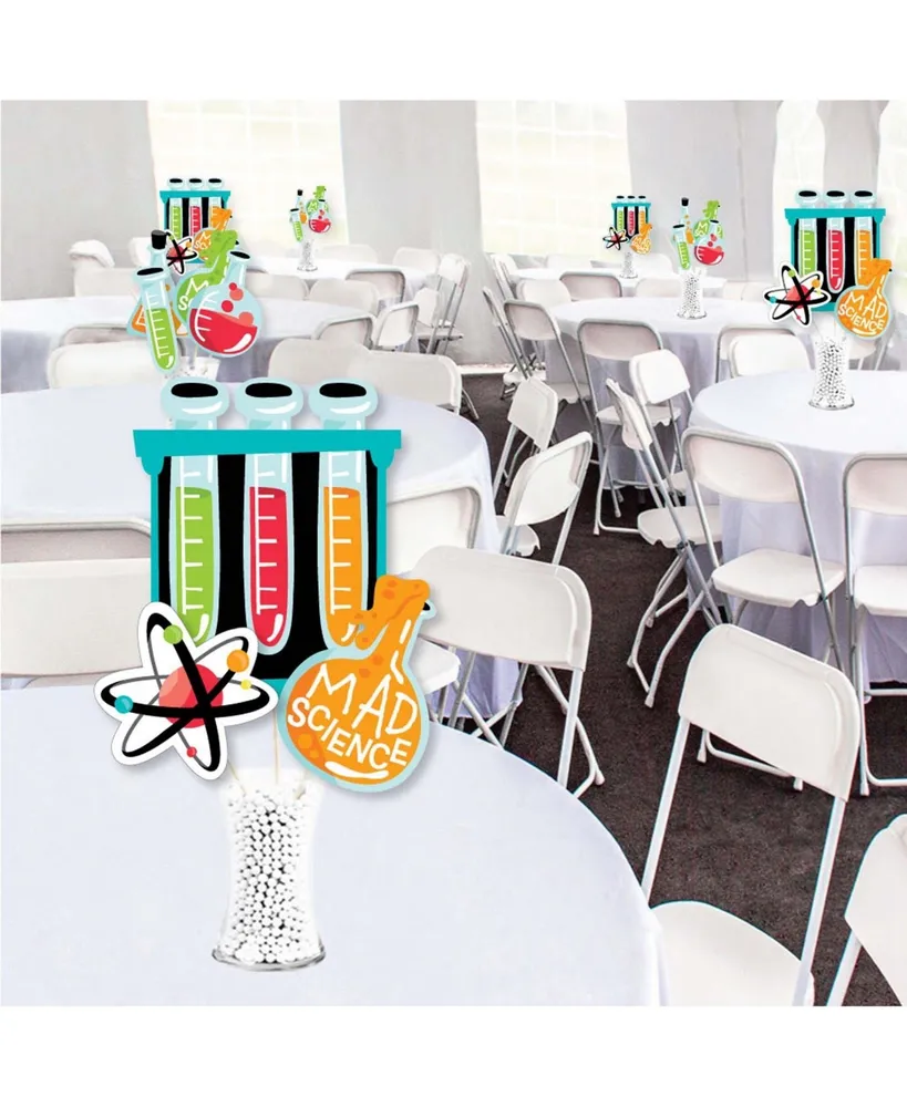 Scientist Lab - Mad Science Centerpiece Sticks - Showstopper Table Toppers 35 Pc