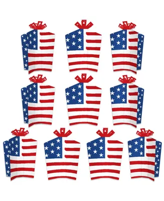 Stars & Stripes - Table Decor - Patriotic Party Fold & Flare Centerpieces 10 Ct