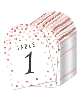 Rose Gold Wedding All Occasions Double-Sided 5 x 7 In Cards Table Numbers - 1-20