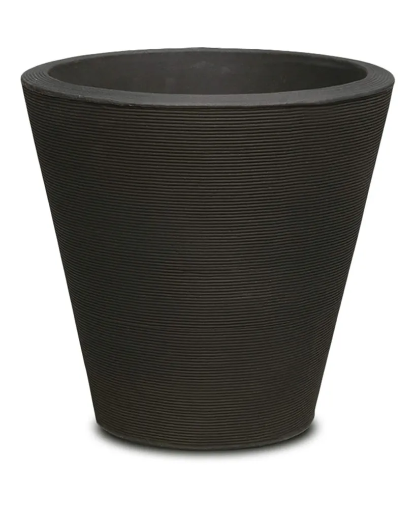 Crescent Garden Madison Planter DoubleWalled 20" Caviar Black