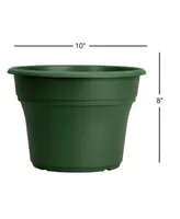 Hc Companies Panterra Round Planter Plastic Pot Outdoor Plants 10in