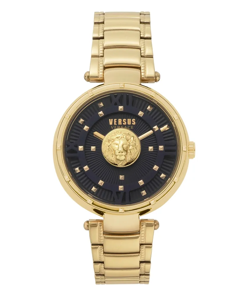 Versus Versace Moscova Women's 2 Hand Quartz Movement and Ion Plating Yellow Gold-Tone Bracelet Watch 38mm