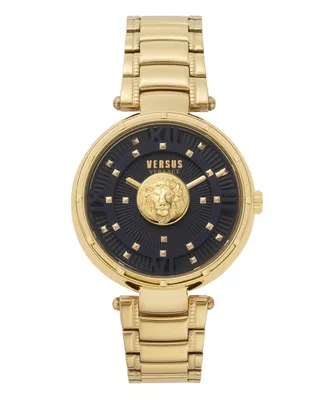 Versus Versace Moscova Women's 2 Hand Quartz Movement and Ion Plating Yellow Gold-Tone Bracelet Watch 38mm