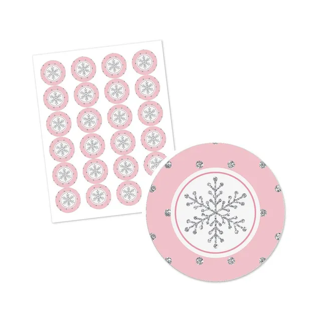 Big Dot Of Happiness Winter Wonderland - Snowflake Holiday Party And Winter  Wedding Circle Sticker Labels - 24 Count : Target