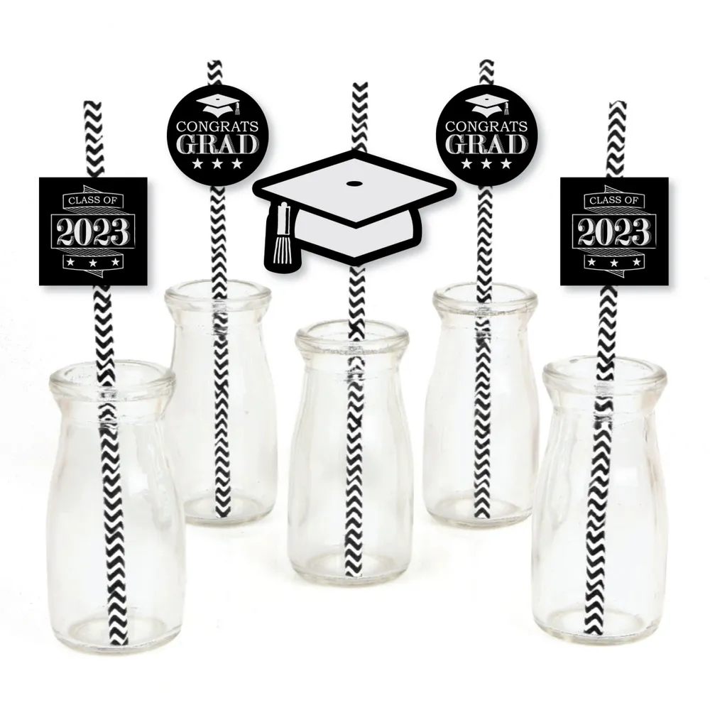 Graduation Class of 2024 Round Stickers - Grad Party Favor Labels