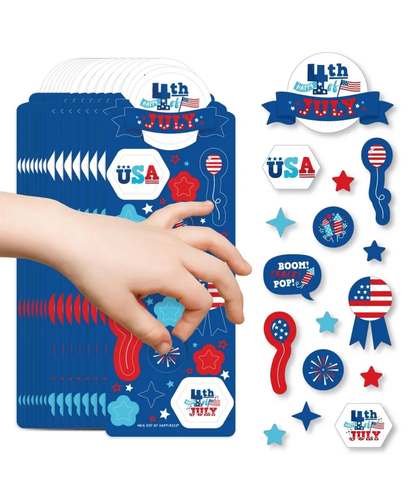 Firecracker 4th of July - Party Favor Kids Stickers - 16 Sheets - 256 Stickers