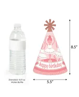 Tutu Cute Ballerina - Cone Happy Birthday Party Hats Standard Size 8 Count