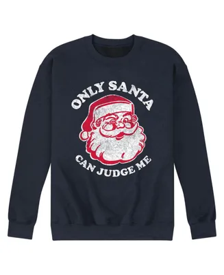 Airwaves Men's Only Santa Can Judge Fleece T-shirt