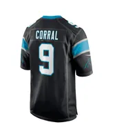 Men's Nike Matt Corral Black Carolina Panthers 2022 Nfl Draft Pick Player Game Jersey