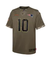 Big Boys Nike Mac Jones Olive New England Patriots 2022 Salute To Service Player Limited Jersey